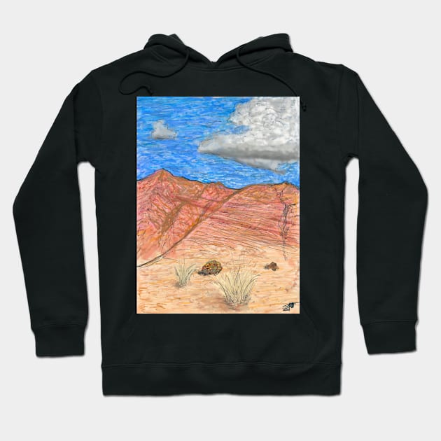 Burning Desert Hoodie by WastelandsEdge